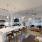 a kitchen and living room