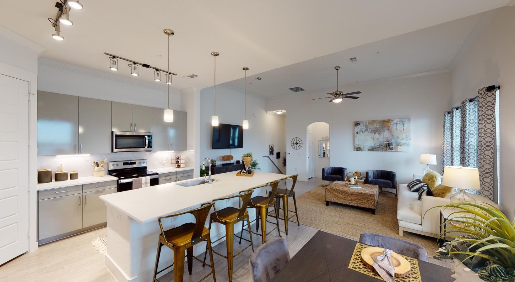 Beautiful living areas to match your lifestyle a kitchen and living room