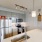 a kitchen with white cabinets