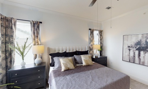 Bedroom options to fit every lifestyle a bedroom with a bed and lamps